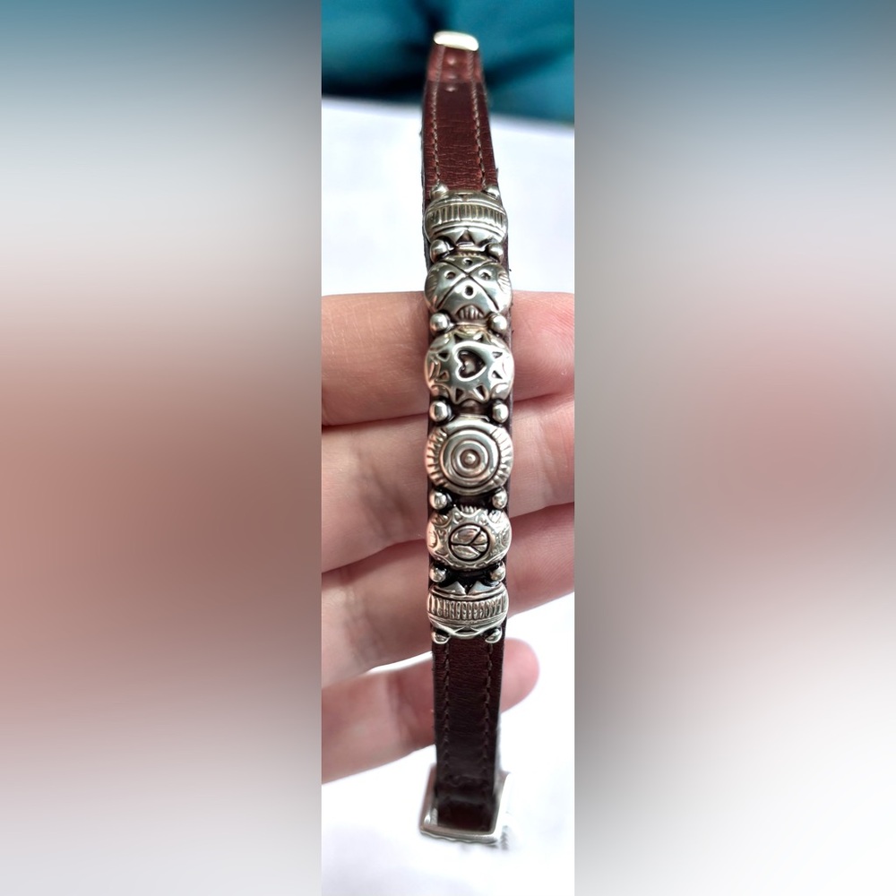 Brighton NWOT Harmony Bandit Bracelet Silver Plated Conchos Buckle Closure